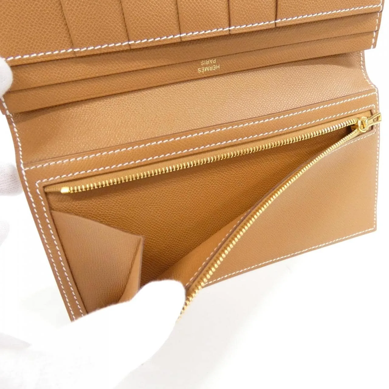 HERMES 084871CC Wallet Gold Rank A - Thumbnail 4