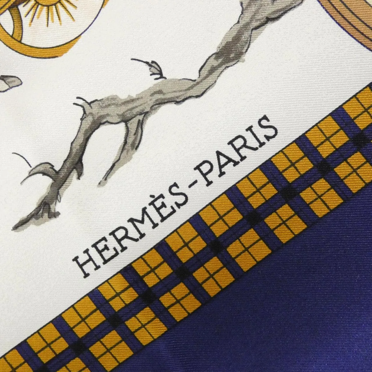 HERMES Scarf Black Rank A - Thumbnail 2
