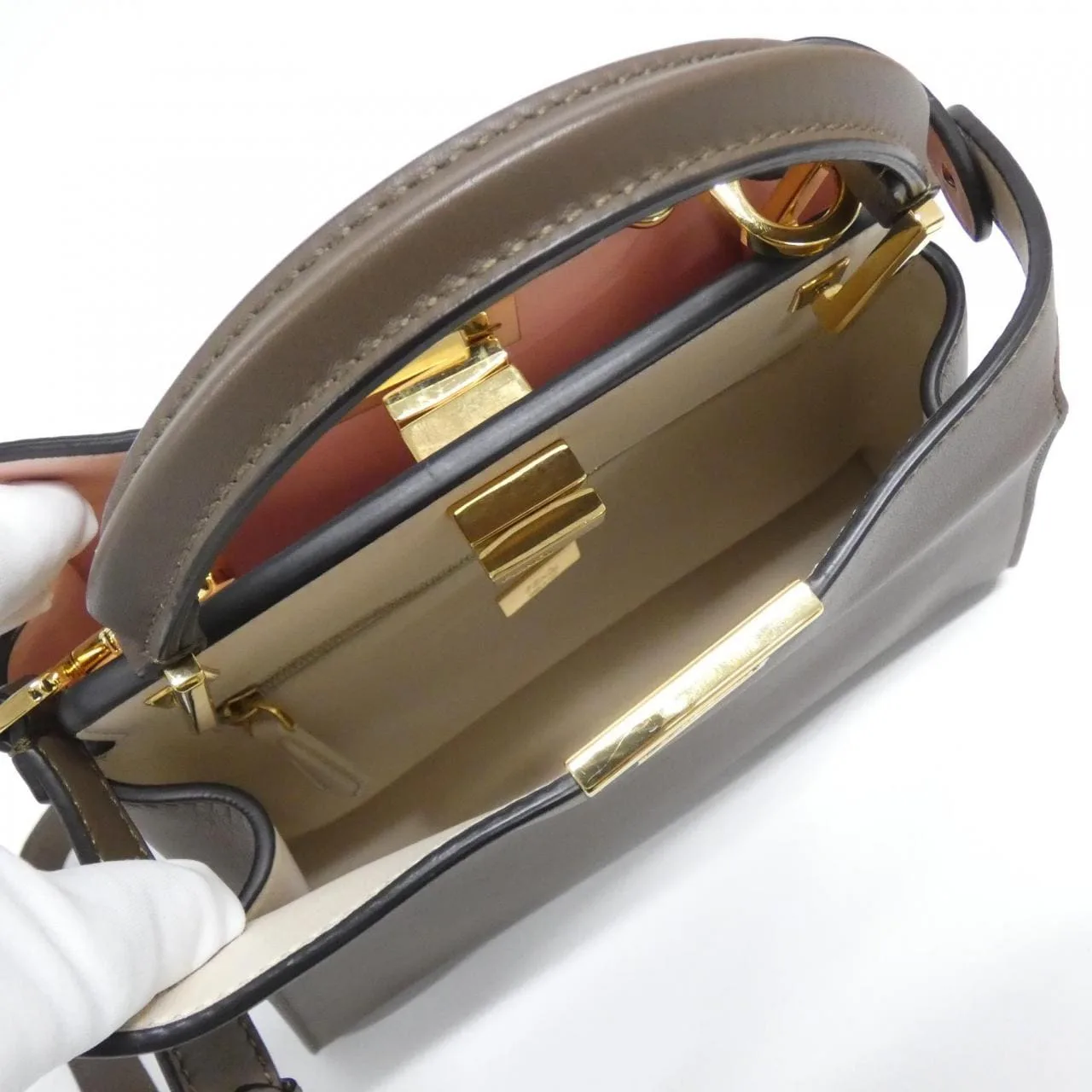 FENDI Peekaboo 8BN302 9FJ Handbag 黑色 中古品A - 縮圖 7