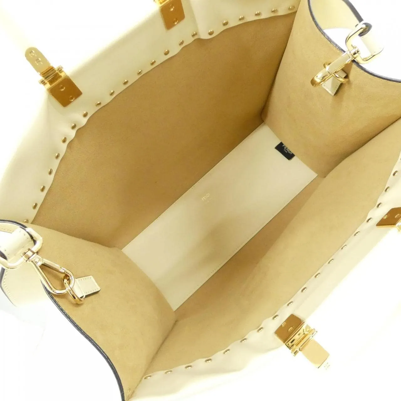 FENDI Sunshine Shopper 8BH386 AHN3 Handbag Black Rank A - Thumbnail 9