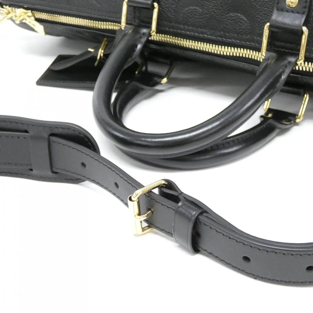 LOUIS VUITTON Keepall M45532 Boston Monogram 黑色 Monogram 中古品A - 縮圖 4