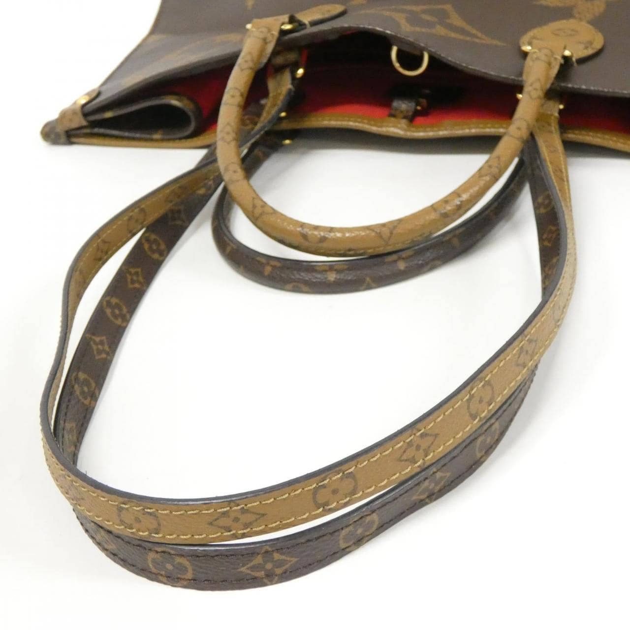 LOUIS VUITTON OnTheGo M44576 Bag Monogram 黑色 Monogram 中古品A - 縮圖 9