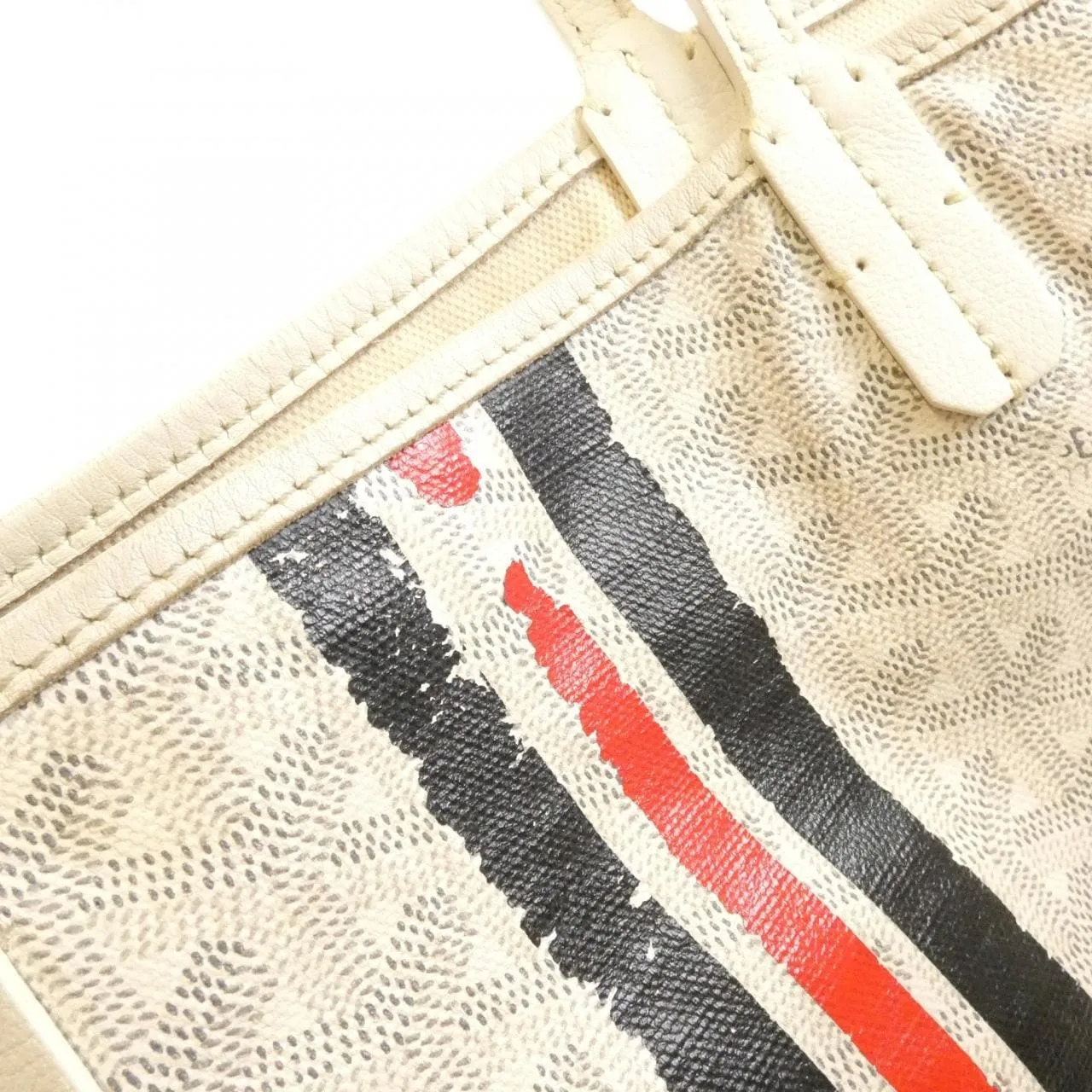 GOYARD Saint Louis AMA LOUIS PM Tote Canvas White Canvas Rank B - Thumbnail 4