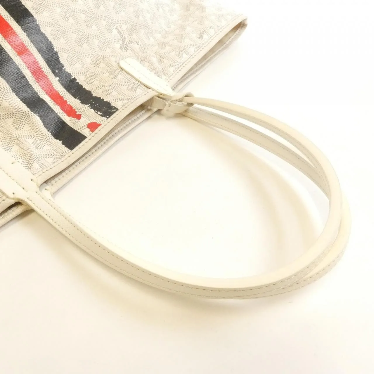 GOYARD Saint Louis AMA LOUIS PM Tote Canvas White Canvas Rank B - Thumbnail 7