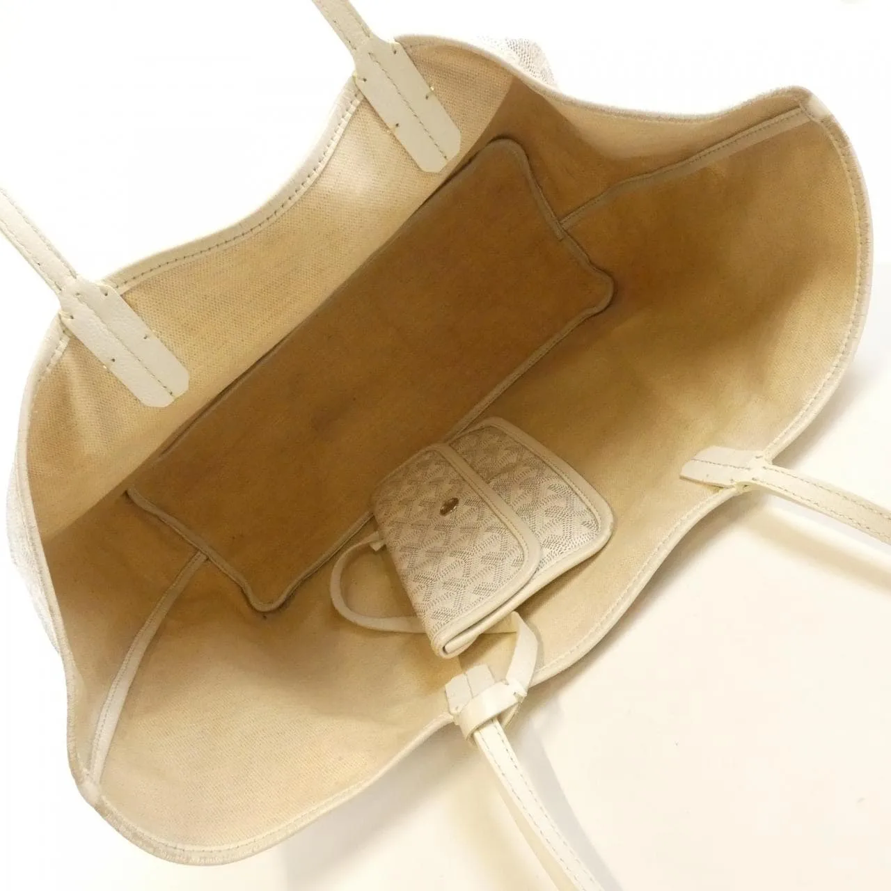 GOYARD Saint Louis AMA LOUIS PM Tote Canvas White Canvas Rank B - Thumbnail 8