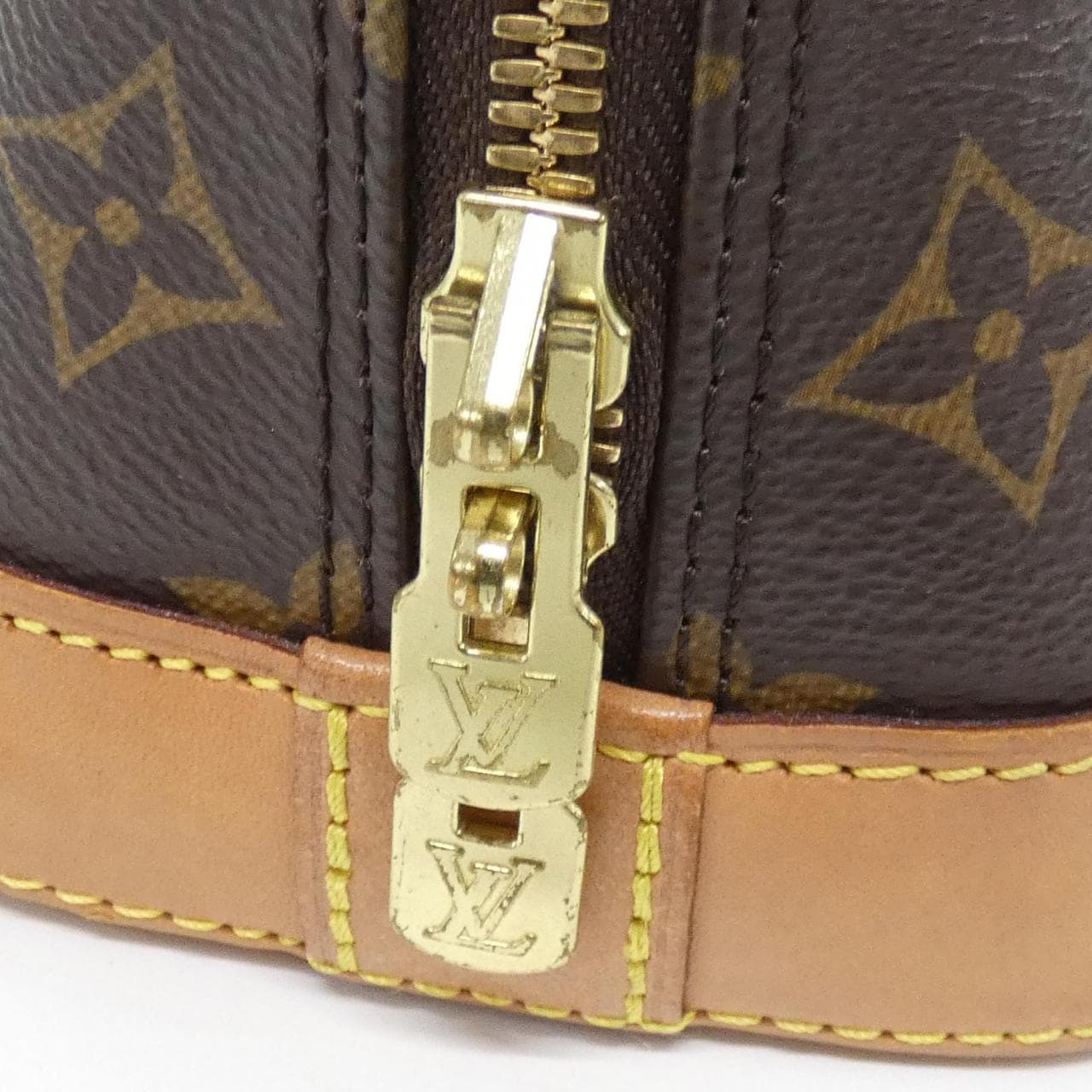 LOUIS VUITTON Alma M53152 Bag Monogram 黑色 Monogram 中古品A - 縮圖 3