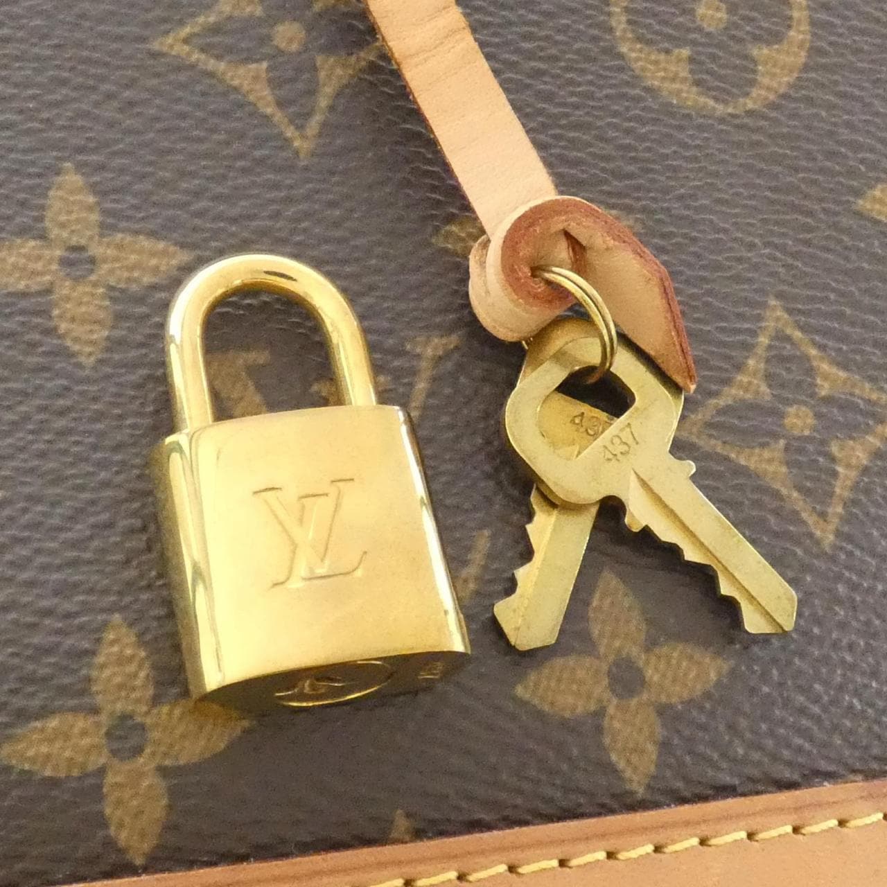 LOUIS VUITTON Alma M53152 Bag Monogram 黑色 Monogram 中古品A - 縮圖 5