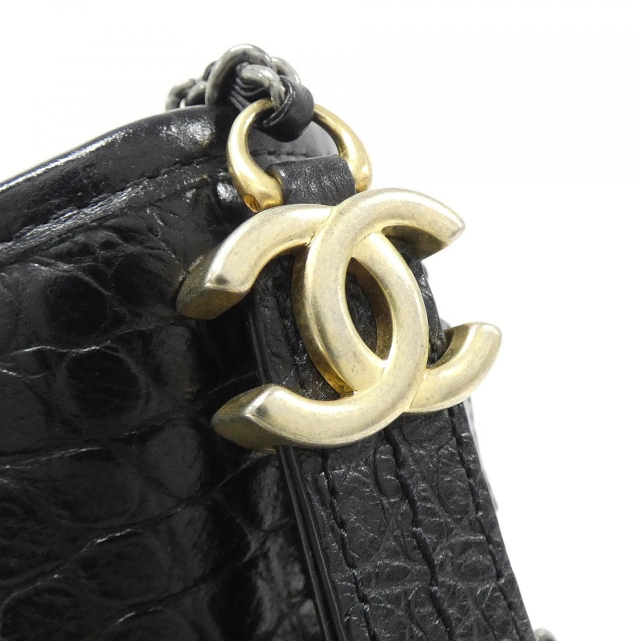CHANEL Gabrielle AS0865 Shoulder Bag Crocodile Black Crocodile - Thumbnail 3