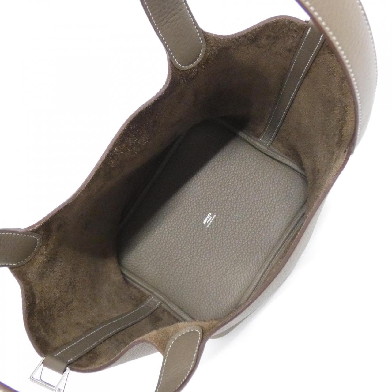 HERMES HERMÈS Picotin 060991CK Bag Clemence Etoupe Clemence 皮 中古品A - 縮圖 5