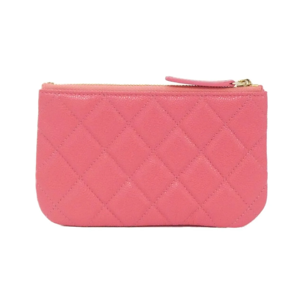 CHANEL 82365 Pouch Grained Calfskin 粉色 荔枝紋牛皮 中古品A - 縮圖 2