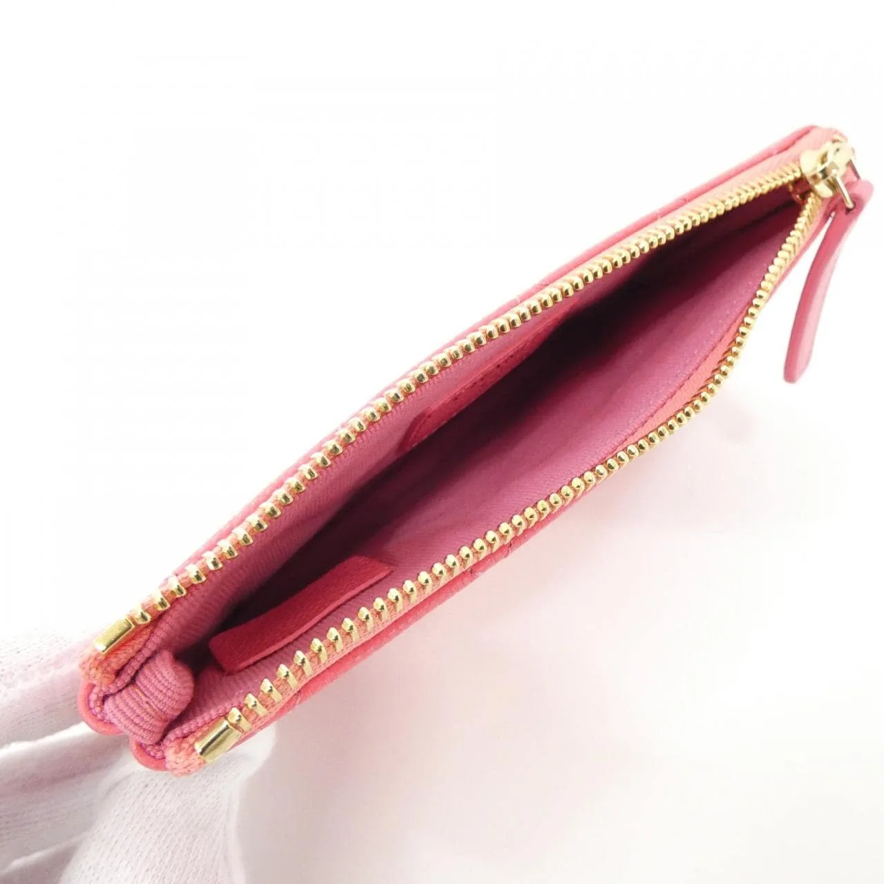 CHANEL 82365 Pouch Grained Calfskin 粉色 荔枝紋牛皮 中古品A - 縮圖 6