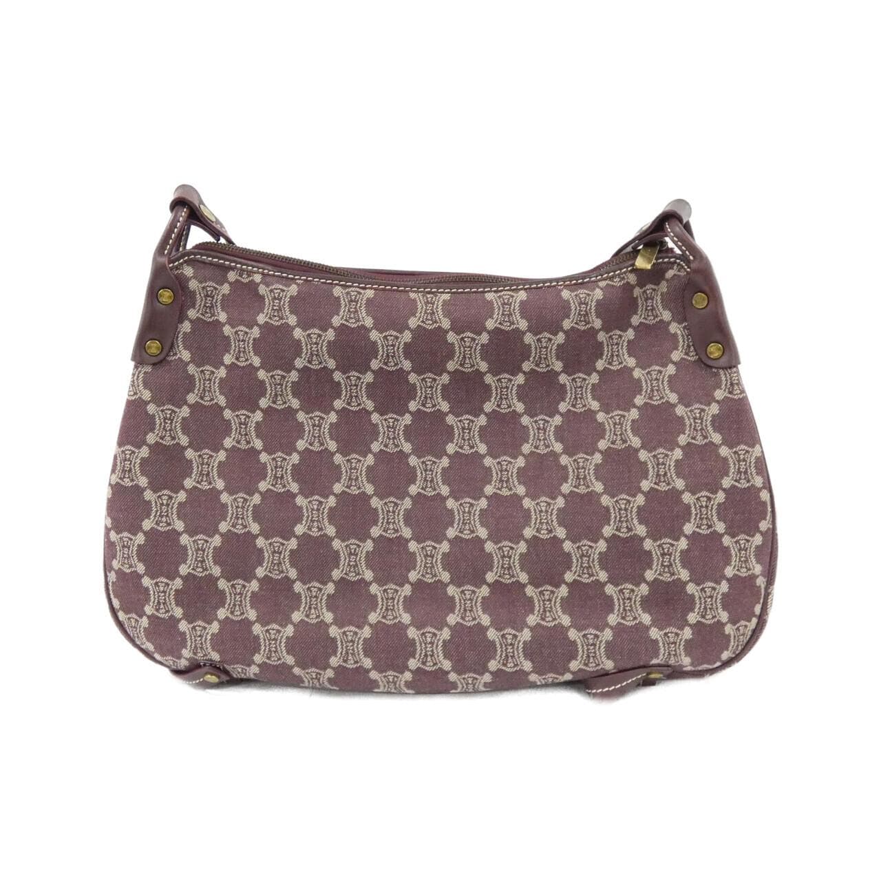 CELINE Shoulder Bag Denim 酒紅色 牛仔布 中古品A - 縮圖 2