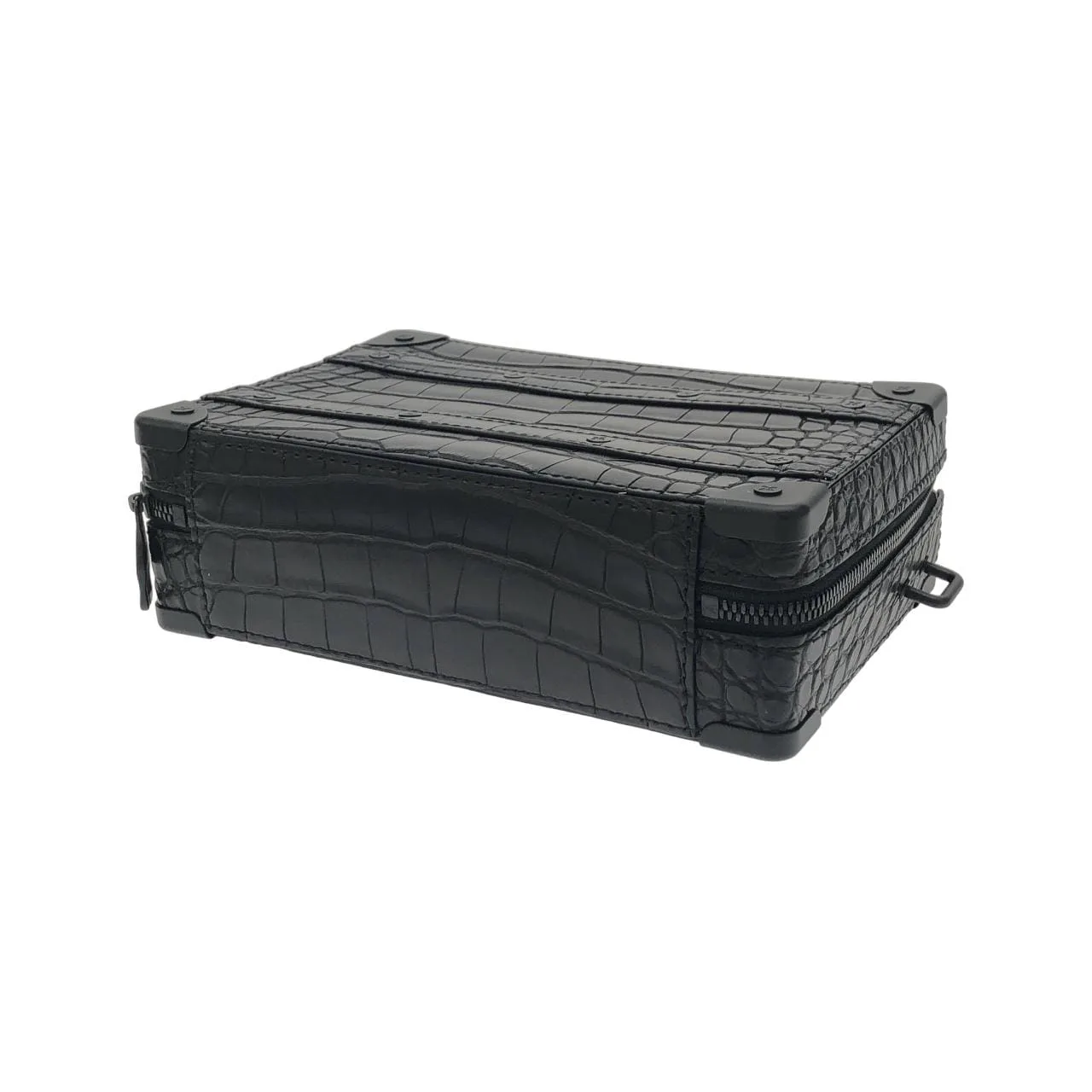 LOUIS VUITTON Soft Trunk N80242 Shoulder Leather Black Leather Rank A - Thumbnail 3