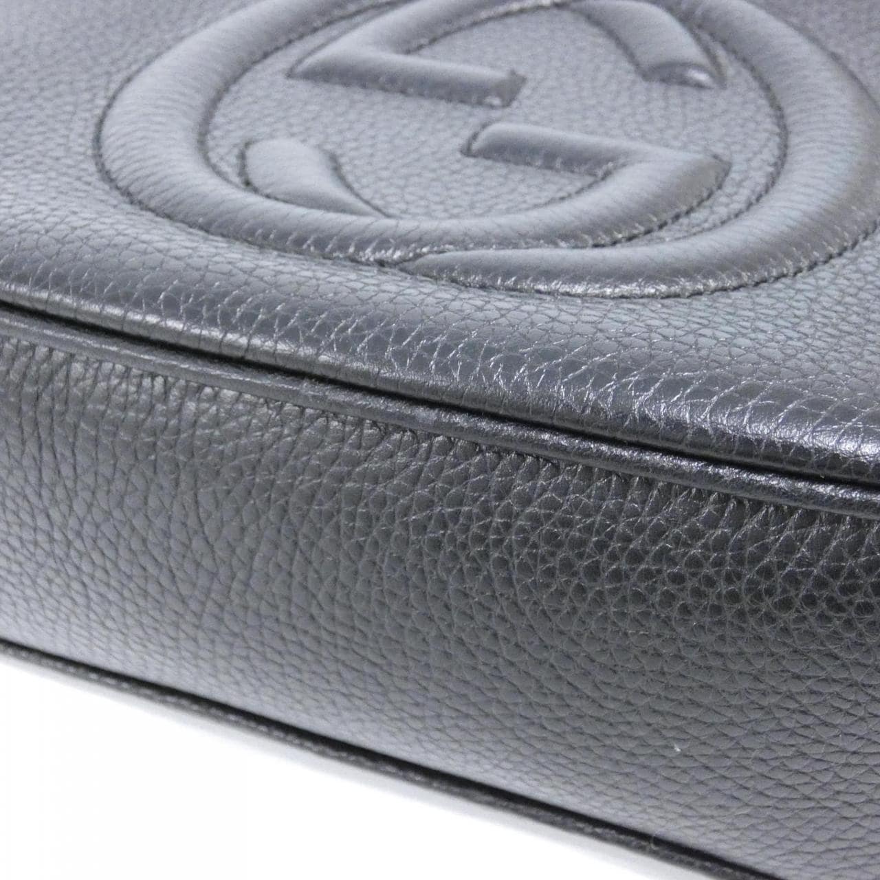 GUCCI Soho 308364 A7M0G Shoulder Bag Leather Black Leather - Thumbnail 3