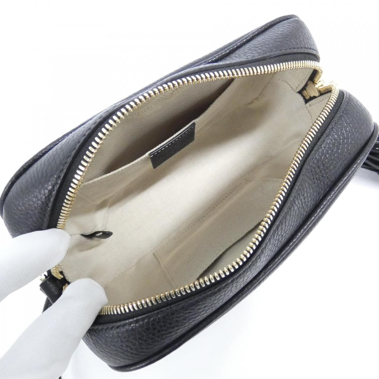 GUCCI Soho 308364 A7M0G Shoulder Bag Leather Black Leather - Thumbnail 5