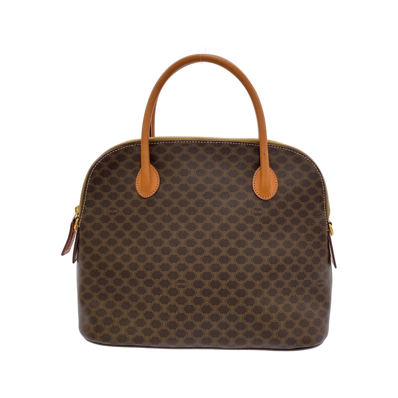 CELINE Handbag Canvas Brown