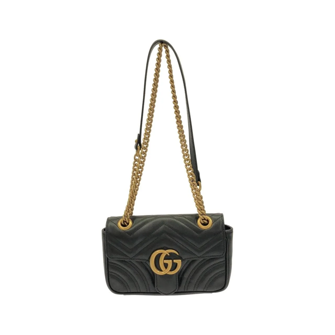 GUCCI 446744 DTD1T Shoulder Leather Black