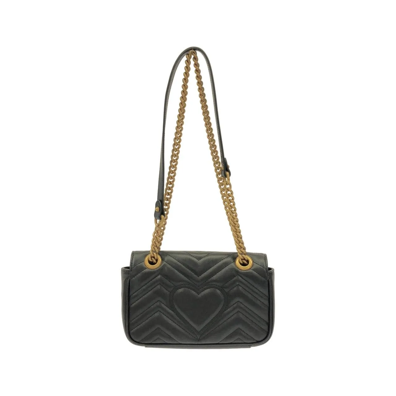 GUCCI 446744 DTD1T Shoulder Leather Black Leather - Thumbnail 2