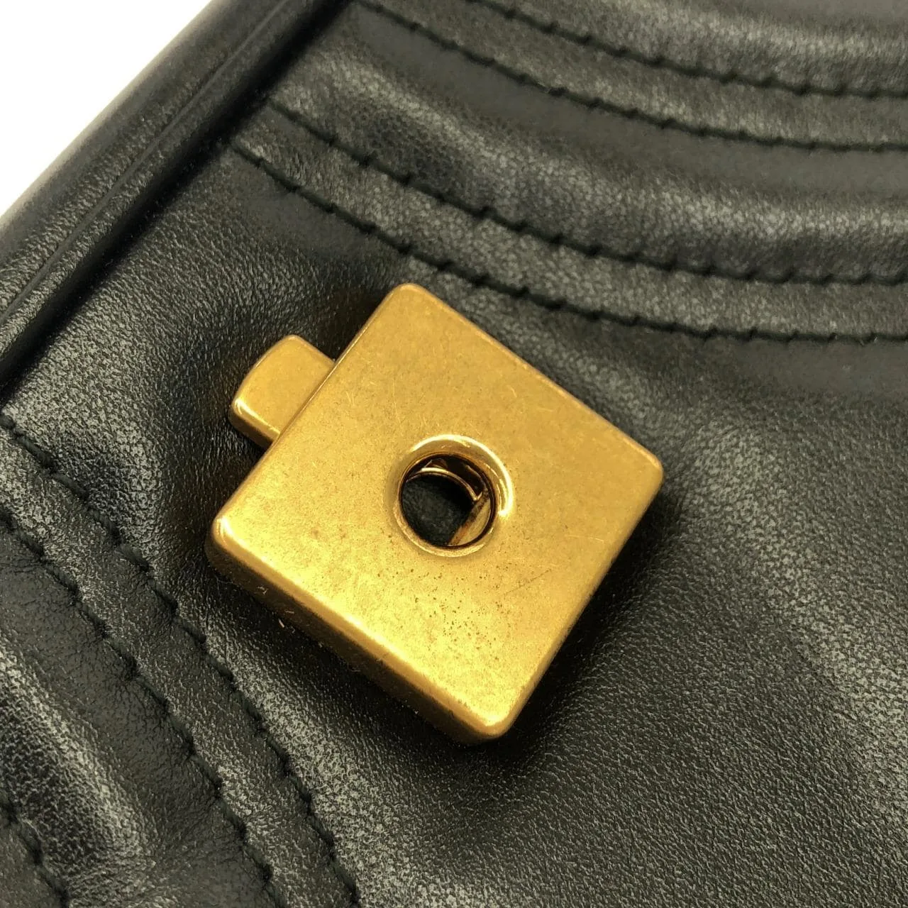 GUCCI 446744 DTD1T Shoulder Leather Black Leather - Thumbnail 6