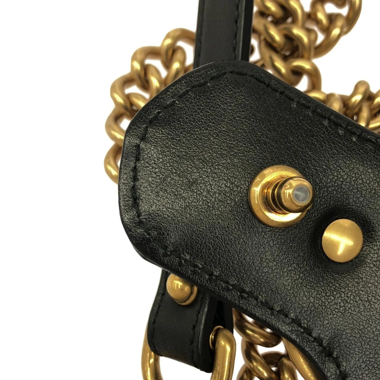 GUCCI 446744 DTD1T Shoulder Leather Black Leather - Thumbnail 7