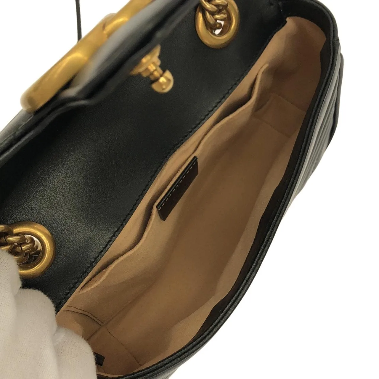 GUCCI 446744 DTD1T Shoulder Leather Black Leather - Thumbnail 9