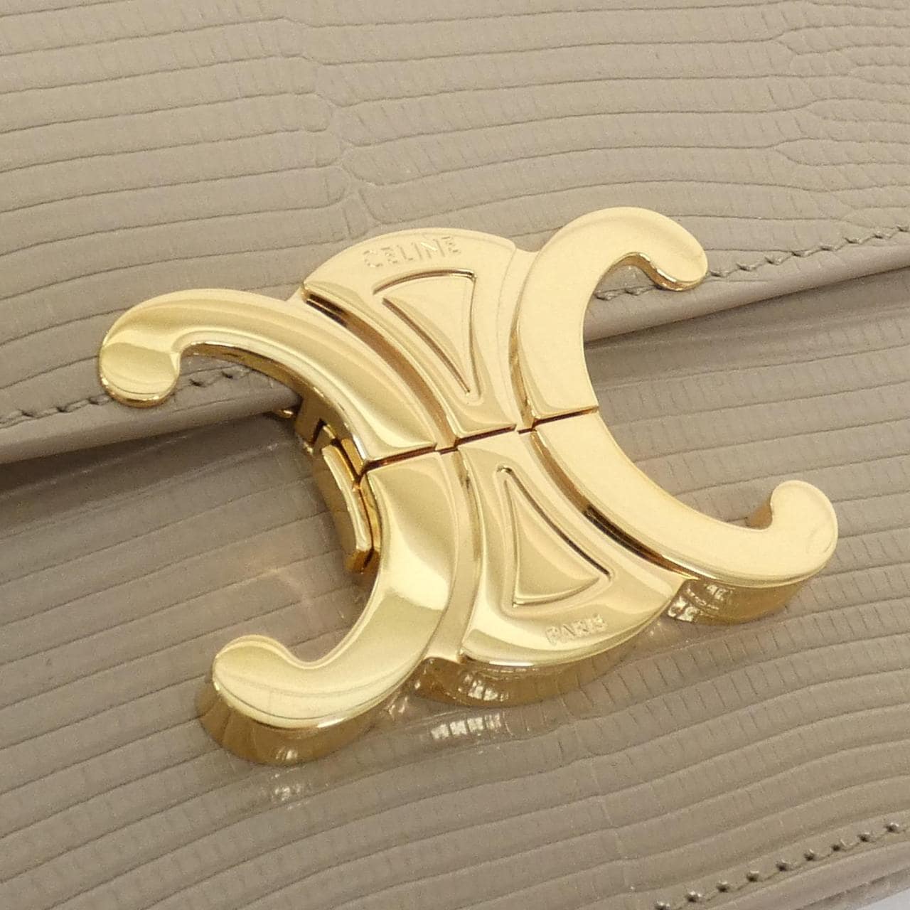 CELINE Triomphe 188424BFJ Shoulder Bag Beige Rank A - Thumbnail 4