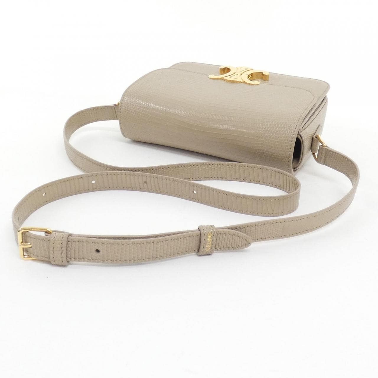 CELINE Triomphe 188424BFJ Shoulder Bag Beige Rank A - Thumbnail 5