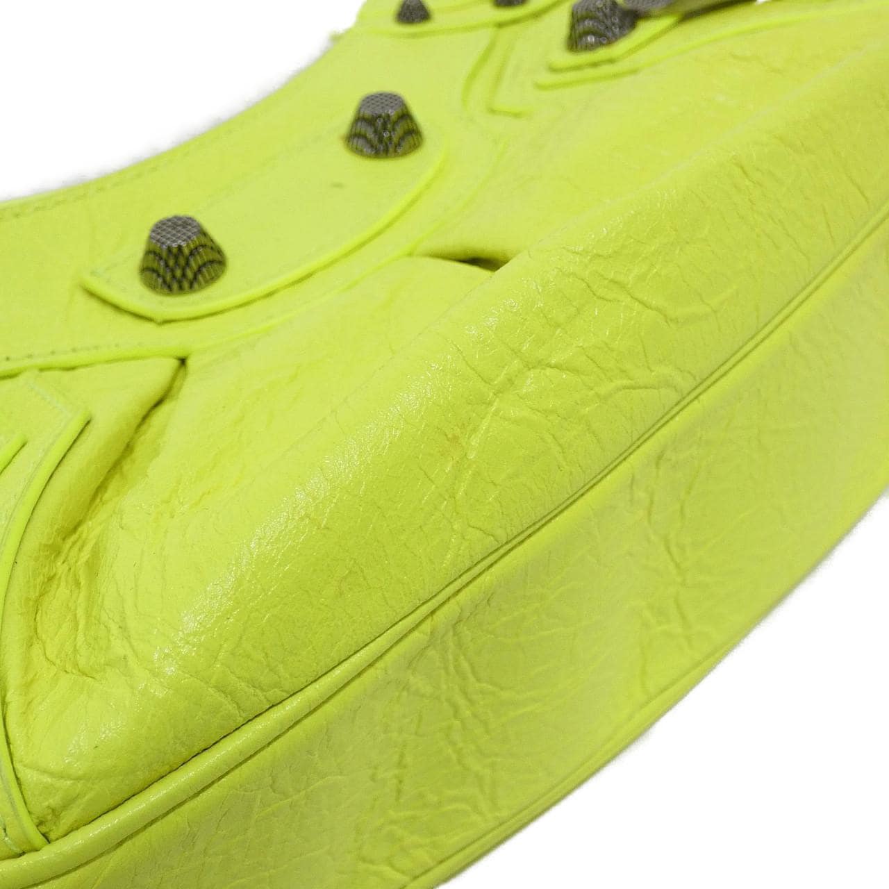 BALENCIAGA Le Cagole 671309 1VGUY Shoulder Bag Lambskin 黑色 羊皮 中古品A - 縮圖 4