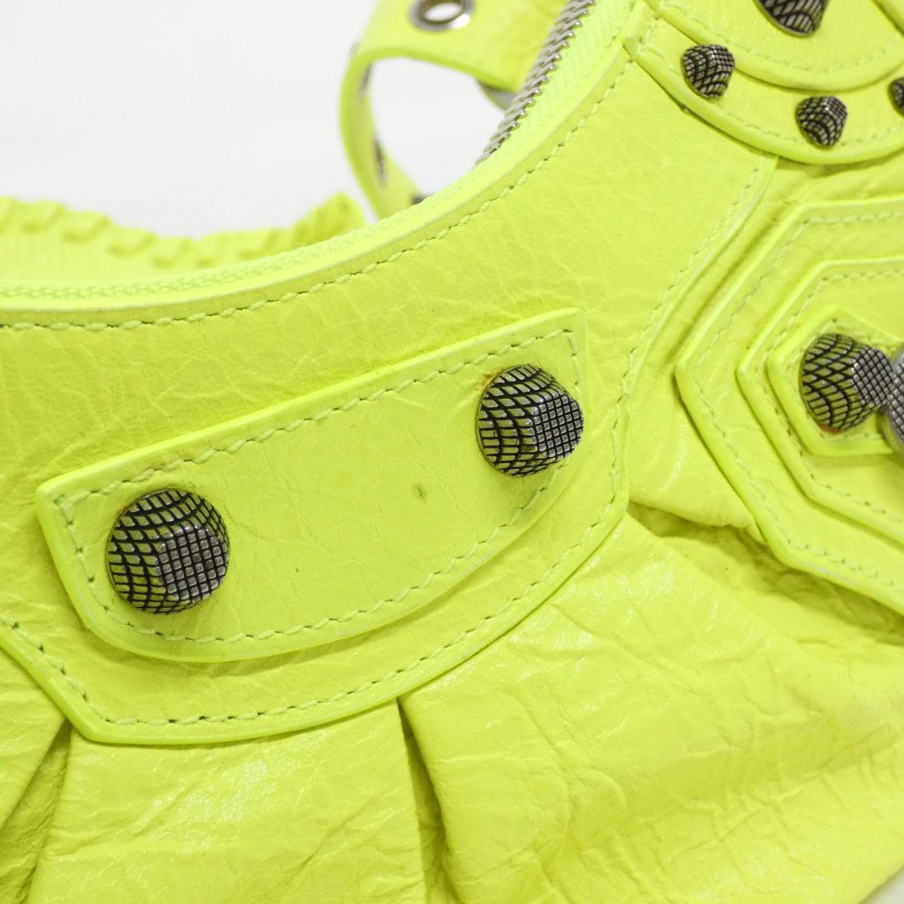 BALENCIAGA Le Cagole 671309 1VGUY Shoulder Bag Lambskin 黑色 羊皮 中古品A - 縮圖 5