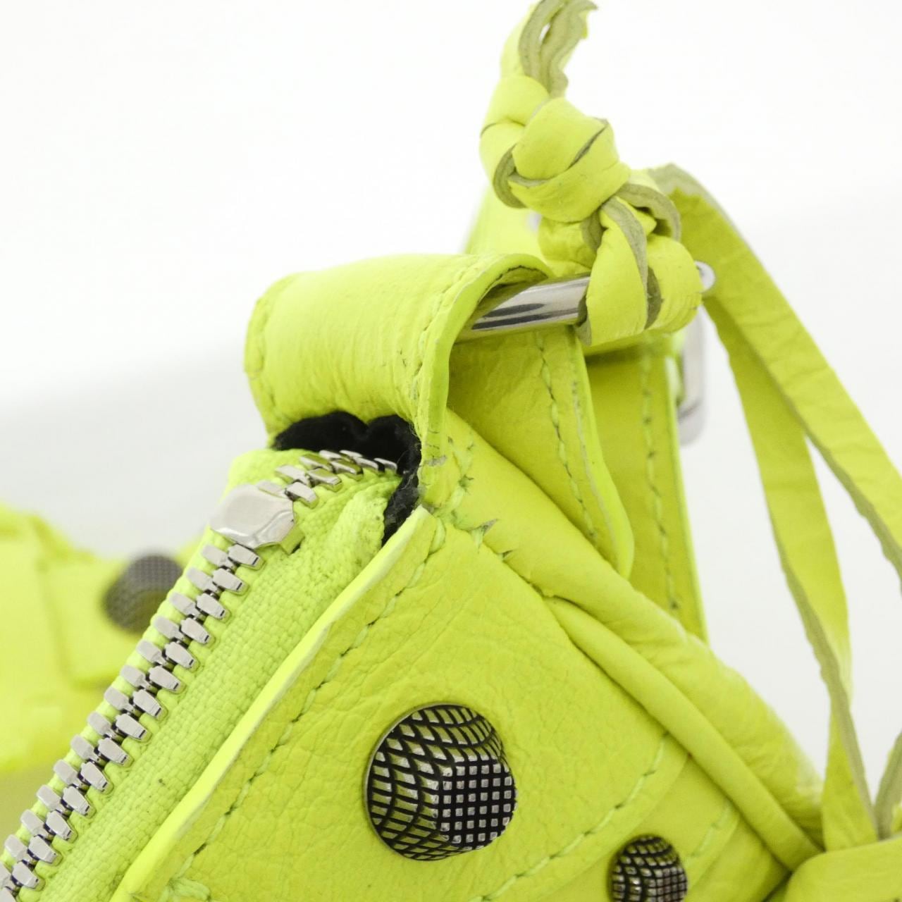 BALENCIAGA Le Cagole 671309 1VGUY Shoulder Bag Lambskin 黑色 羊皮 中古品A - 縮圖 7