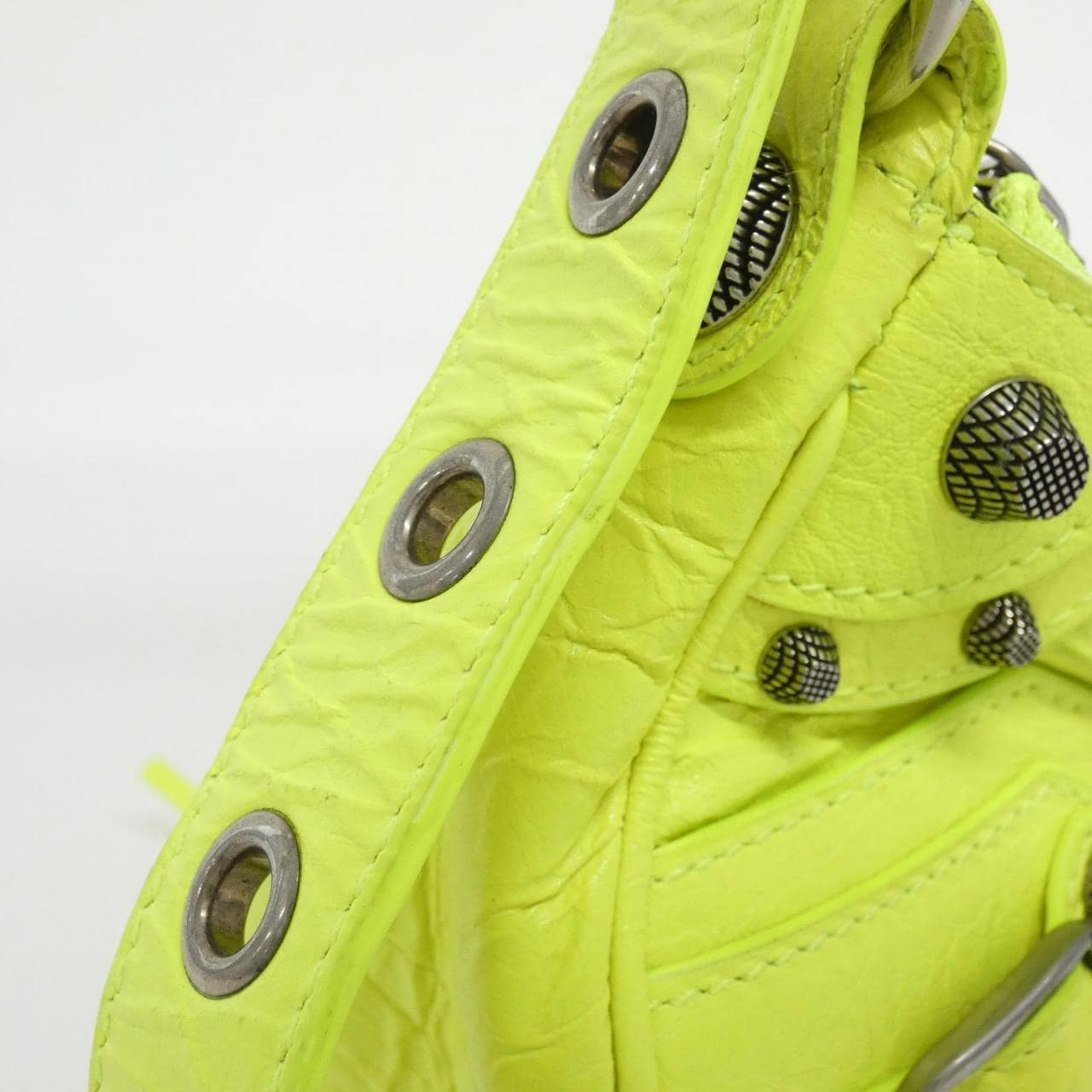 BALENCIAGA Le Cagole 671309 1VGUY Shoulder Bag Lambskin 黑色 羊皮 中古品A - 縮圖 9