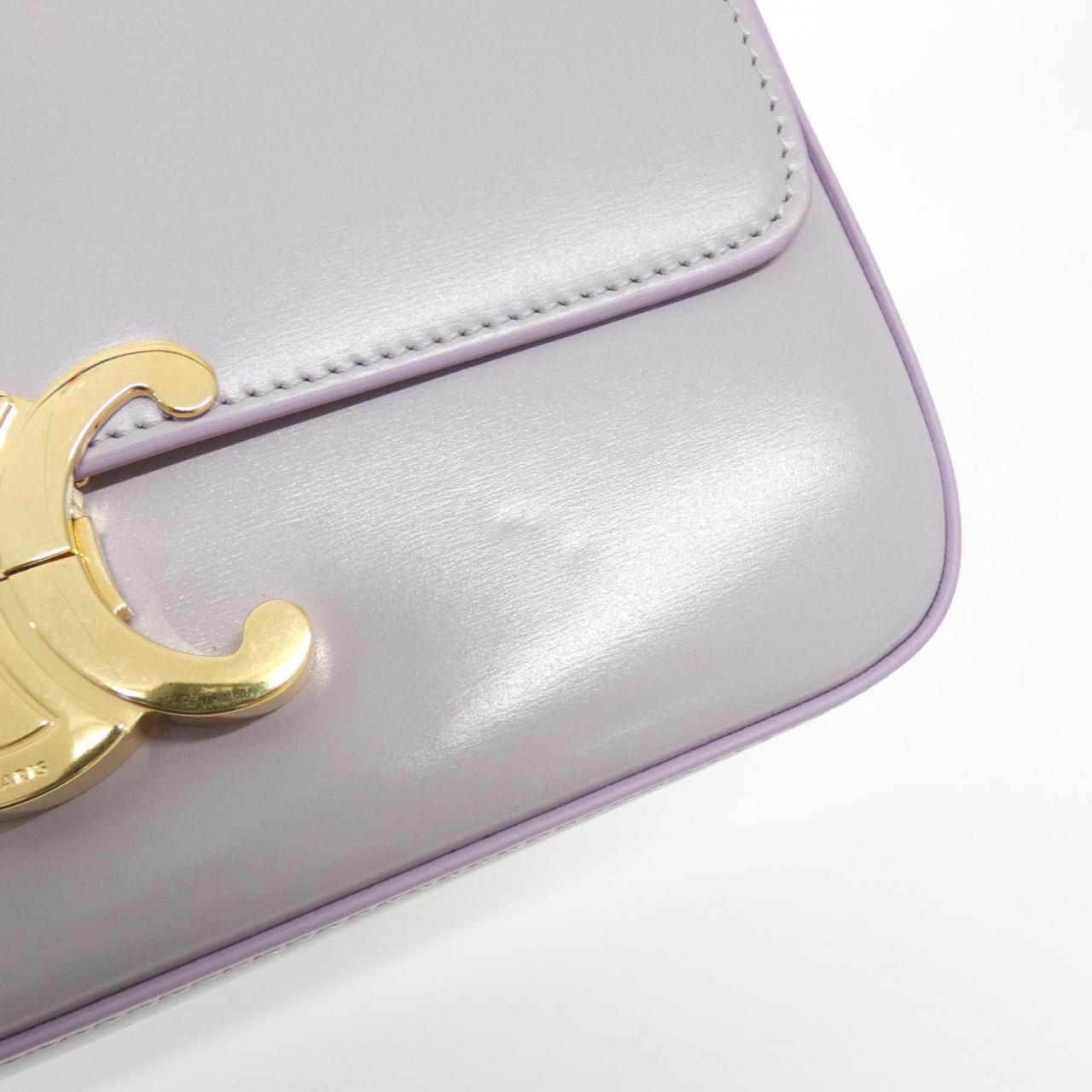 CELINE Triomphe 194143BF4 Shoulder Bag 黑色 中古品A - 縮圖 4