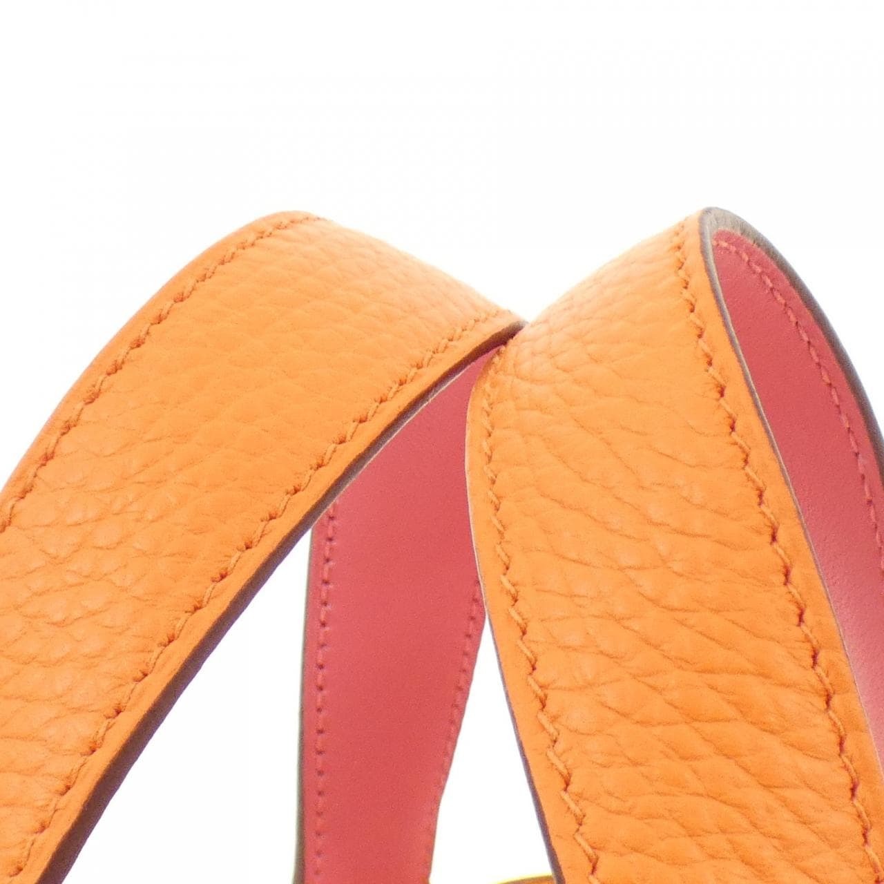 HERMES HERMÈS Picotin 069560CK Bag Clemence 橙色 Clemence 皮 中古品A - 縮圖 5