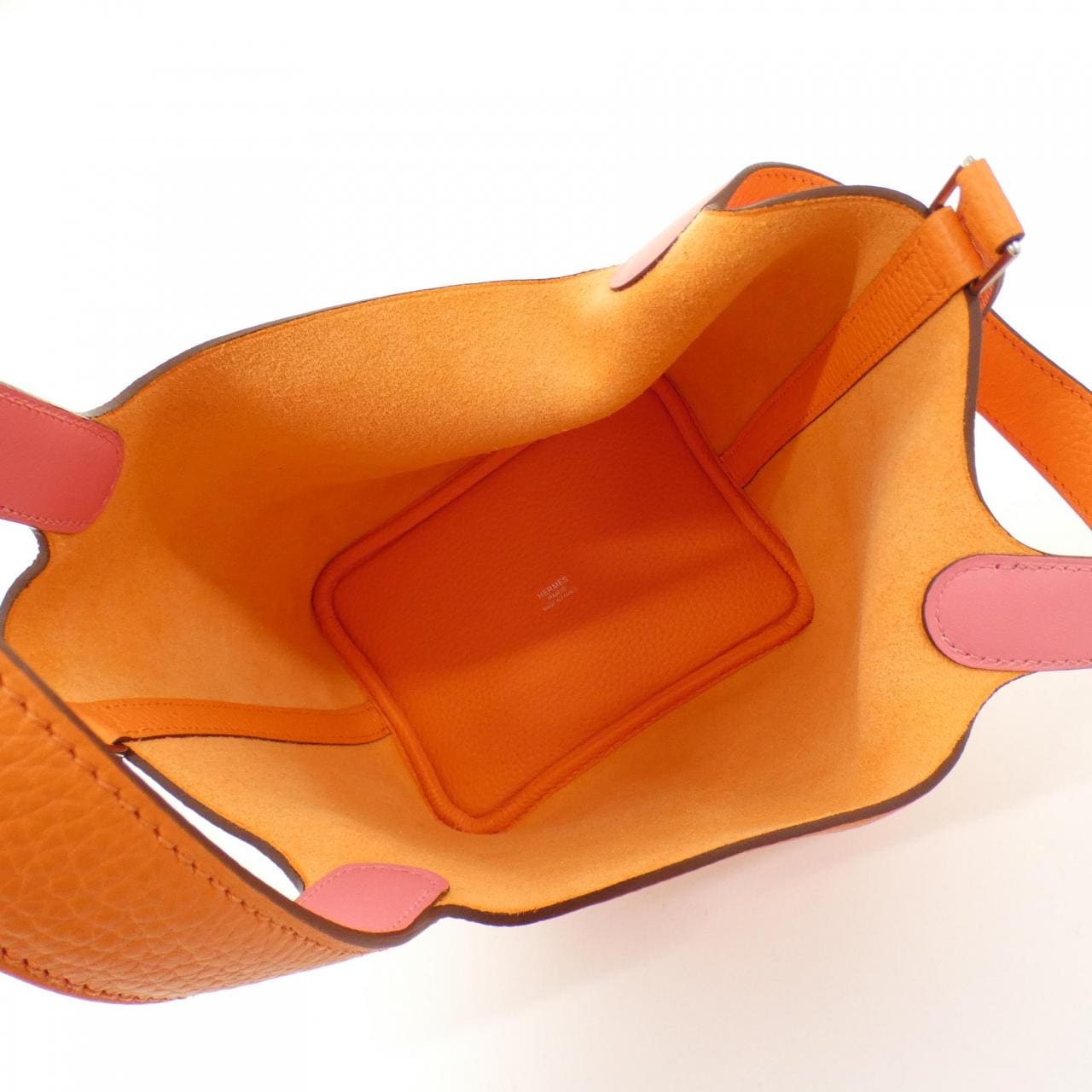 HERMES HERMÈS Picotin 069560CK Bag Clemence 橙色 Clemence 皮 中古品A - 縮圖 6