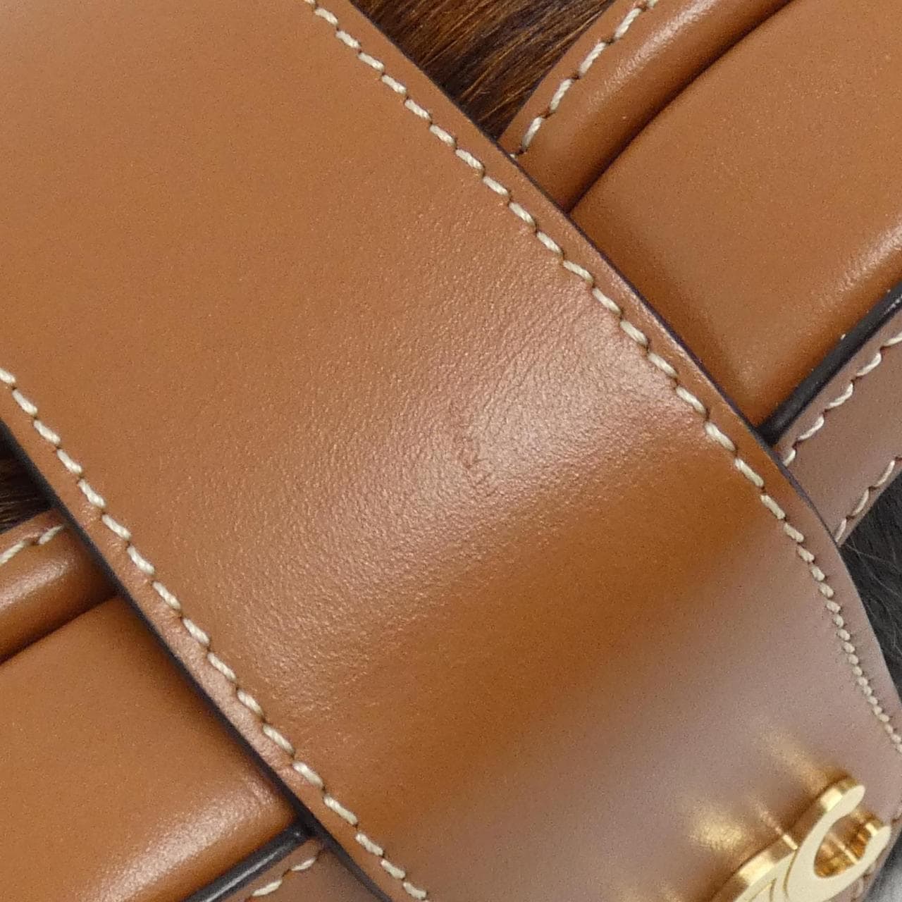 CELINE Shoulder Bag Leather 黑色 皮革 中古品A - 縮圖 5