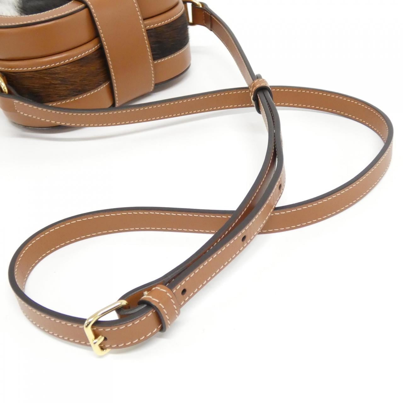 CELINE Shoulder Bag Leather 黑色 皮革 中古品A - 縮圖 8