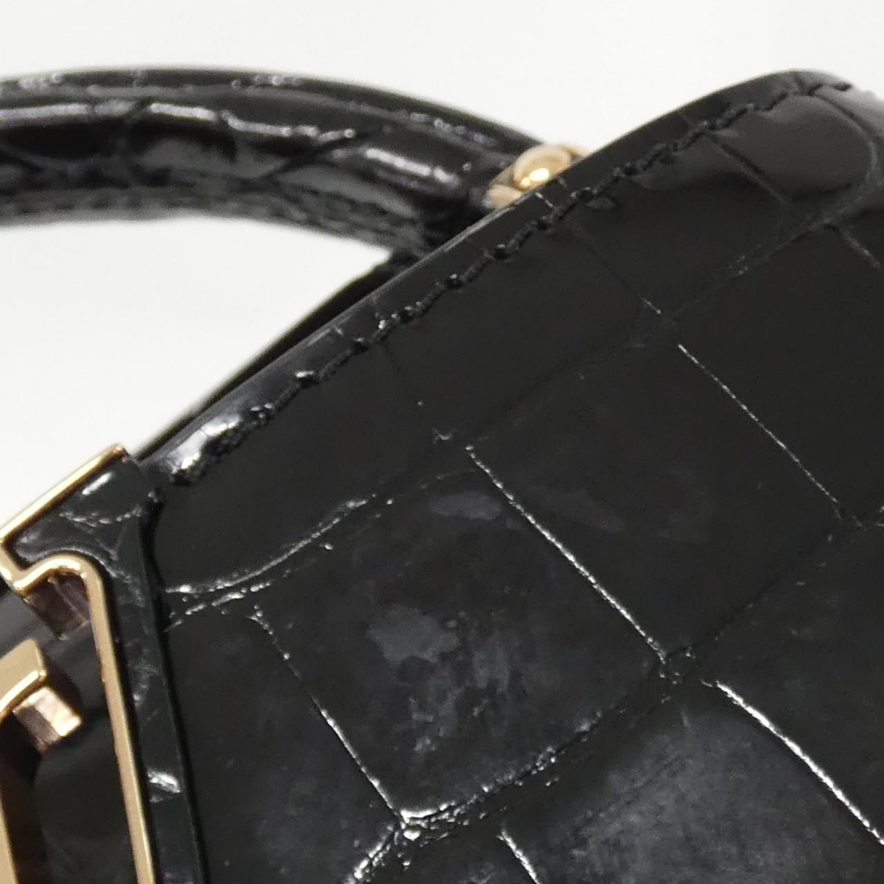 LOUIS VUITTON Capucines P01131 Bag Leather Black Leather - Thumbnail 5