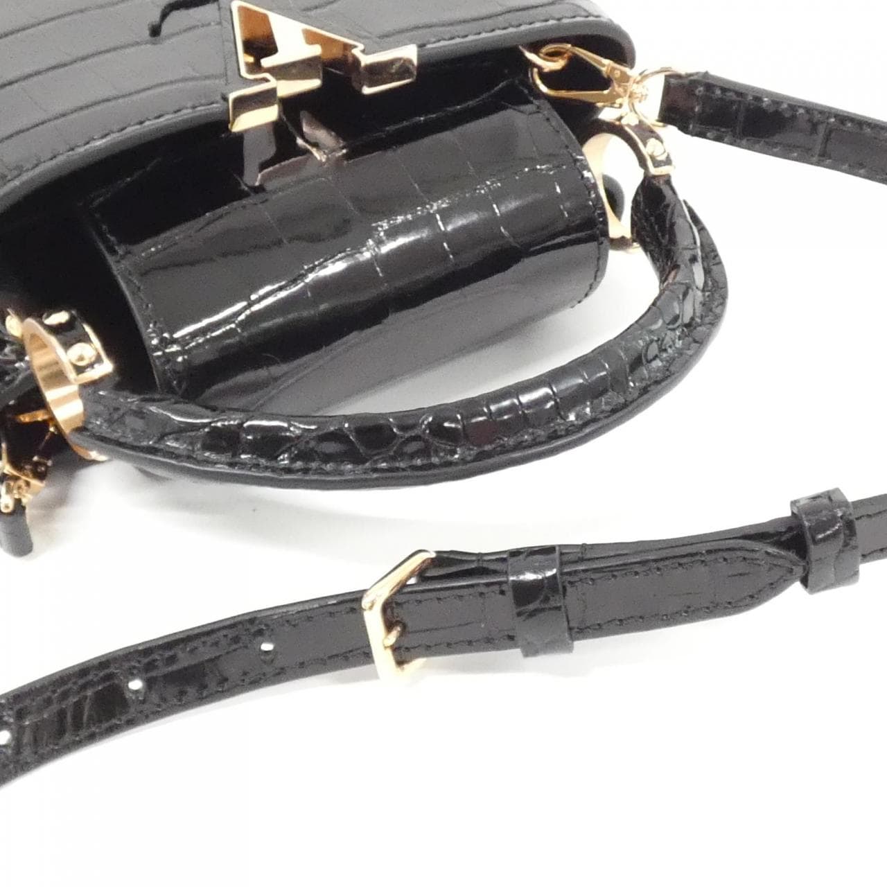 LOUIS VUITTON Capucines P01131 Bag Leather Black Leather - Thumbnail 6