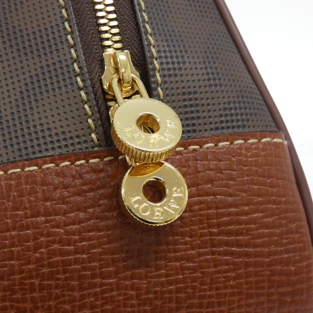 LOEWE Bag Canvas 棕色 帆布 中古品A - 縮圖 5