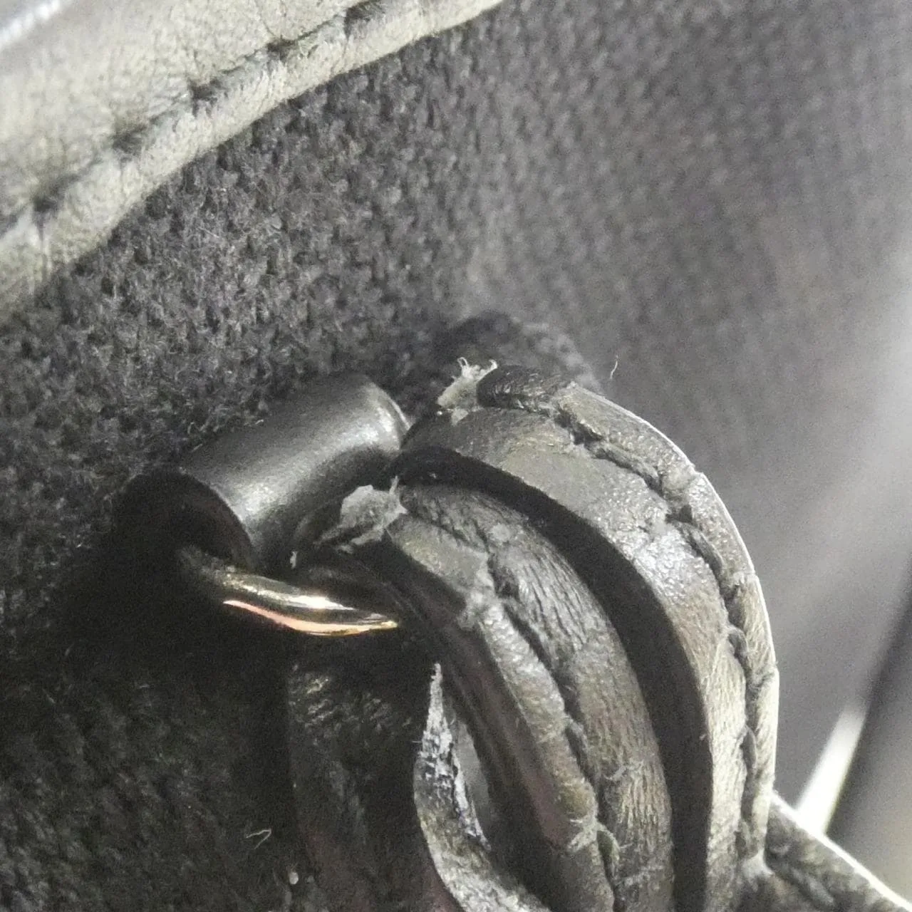 BALENCIAGA 390346 AQ38N Handbag Canvas 深藍色 帆布 中古品B - 縮圖 5