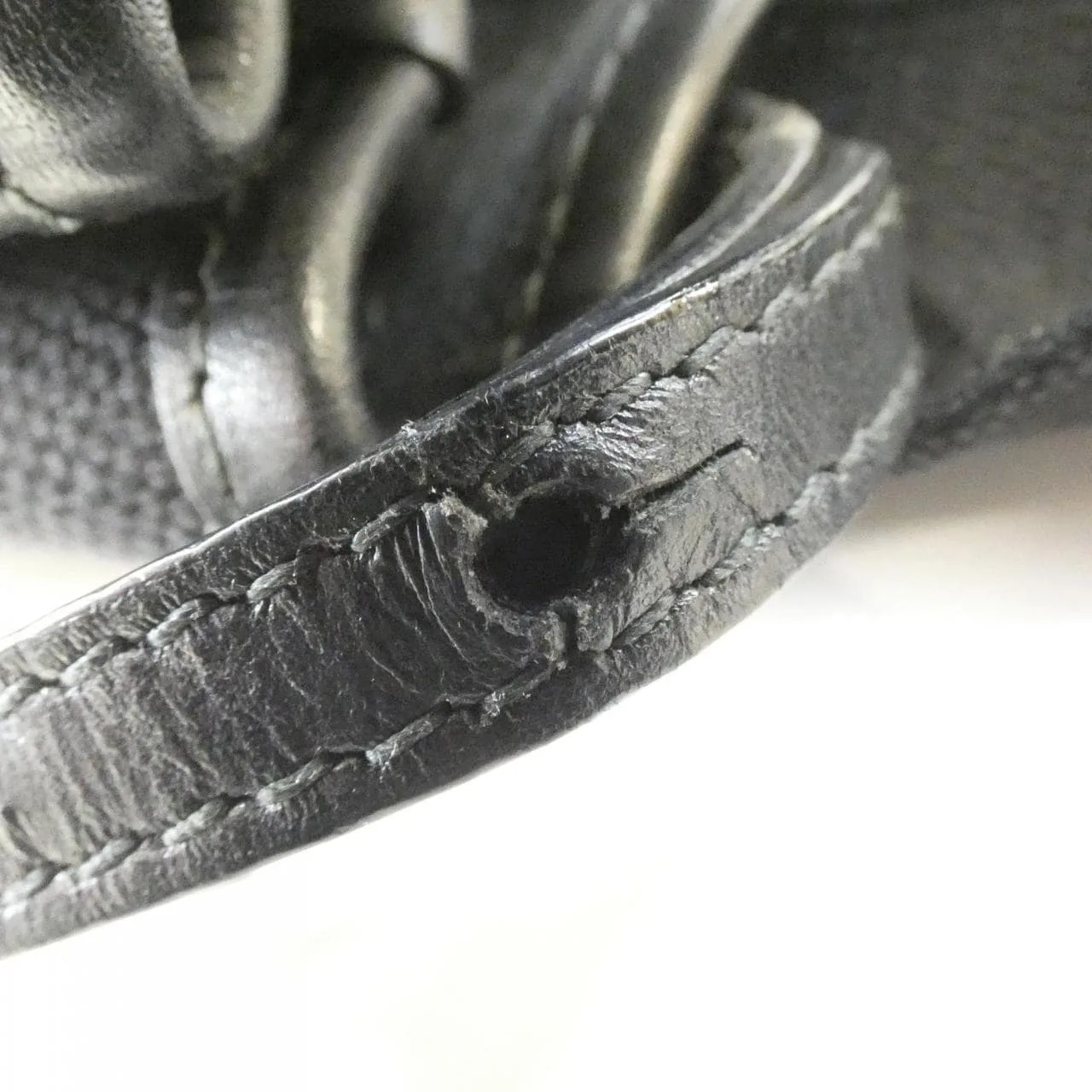 BALENCIAGA 390346 AQ38N Handbag Canvas 深藍色 帆布 中古品B - 縮圖 6