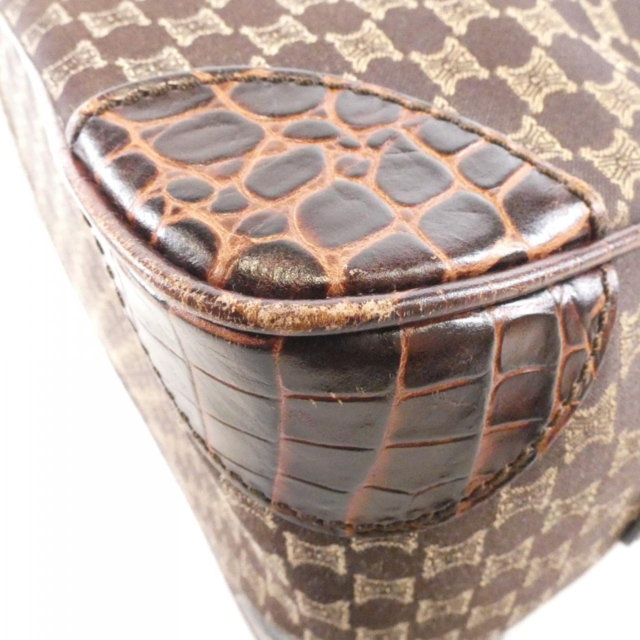 CELINE Boogie Bag Canvas Brown Canvas Rank B - Thumbnail 2