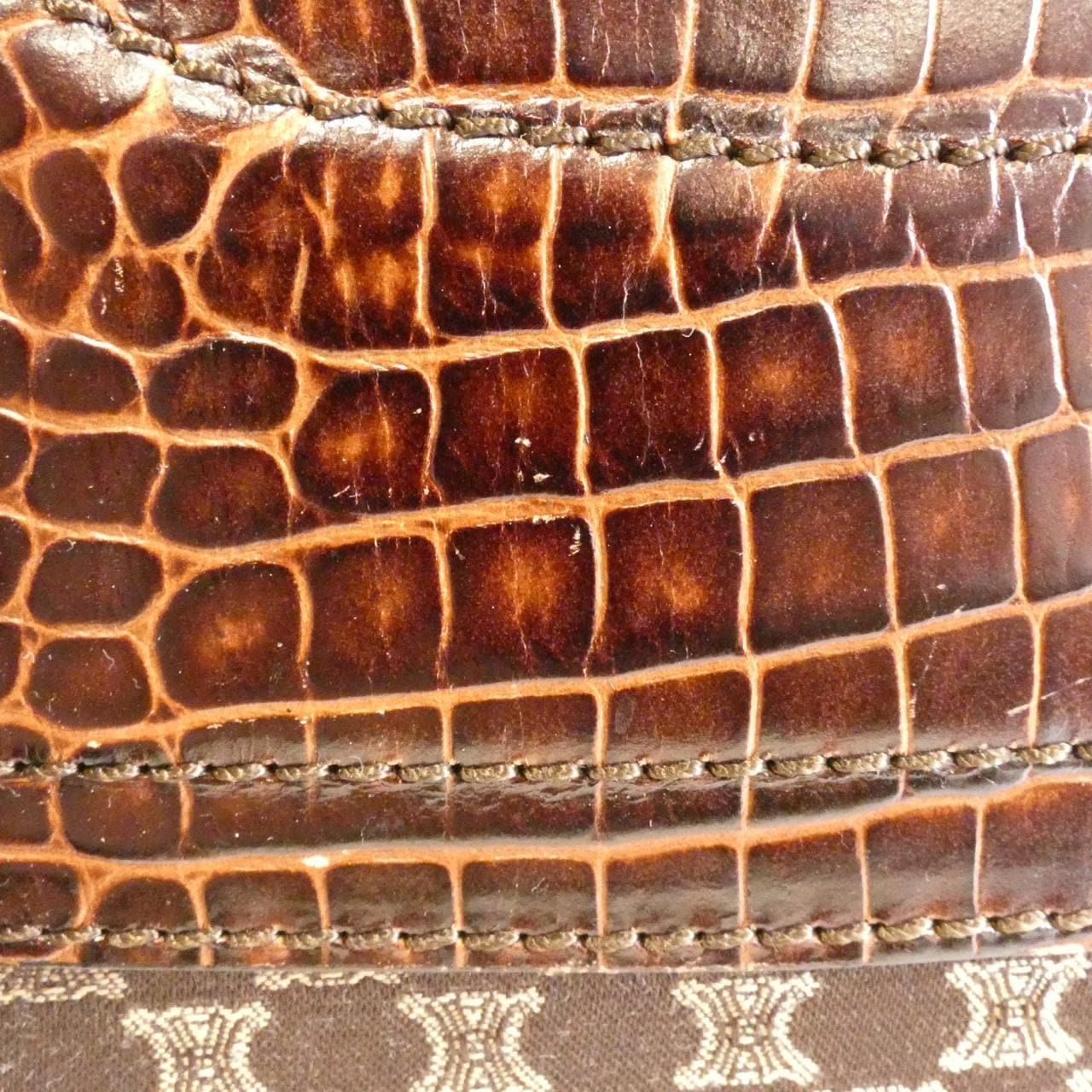 CELINE Boogie Bag Canvas Brown Canvas Rank B - Thumbnail 3