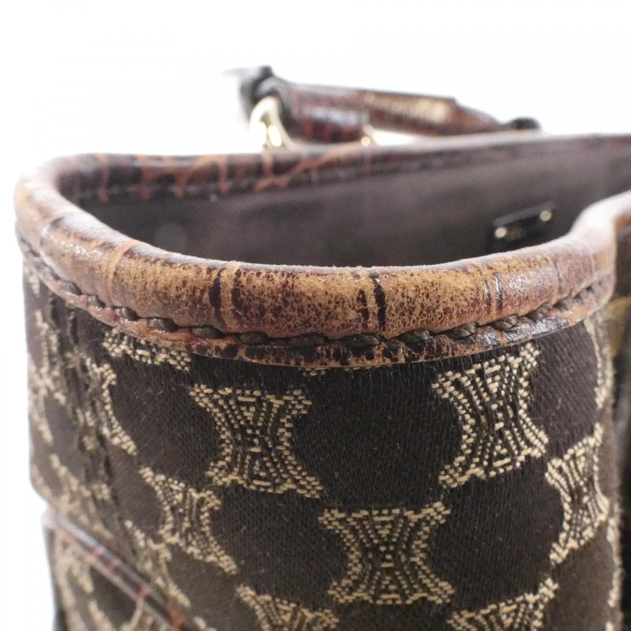 CELINE Boogie Bag Canvas Brown Canvas Rank B - Thumbnail 4