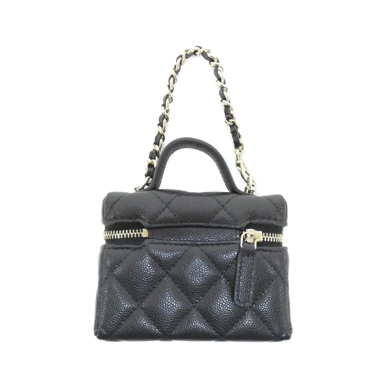 CHANEL AP4897 Key Case Grained Calfskin 黑色 荔枝紋牛皮 中古品A - 縮圖 2