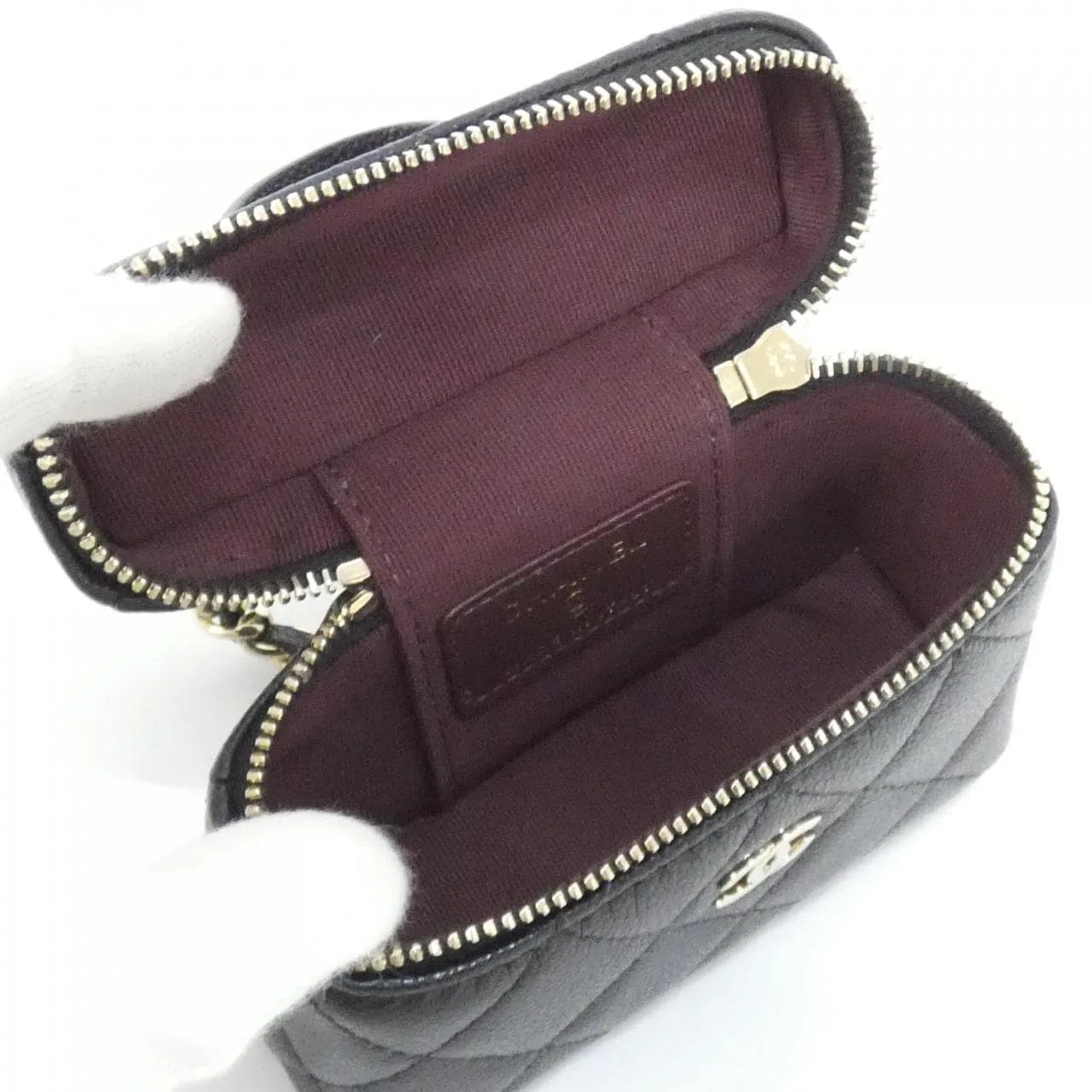 CHANEL AP4897 Key Case Grained Calfskin 黑色 荔枝紋牛皮 中古品A - 縮圖 5