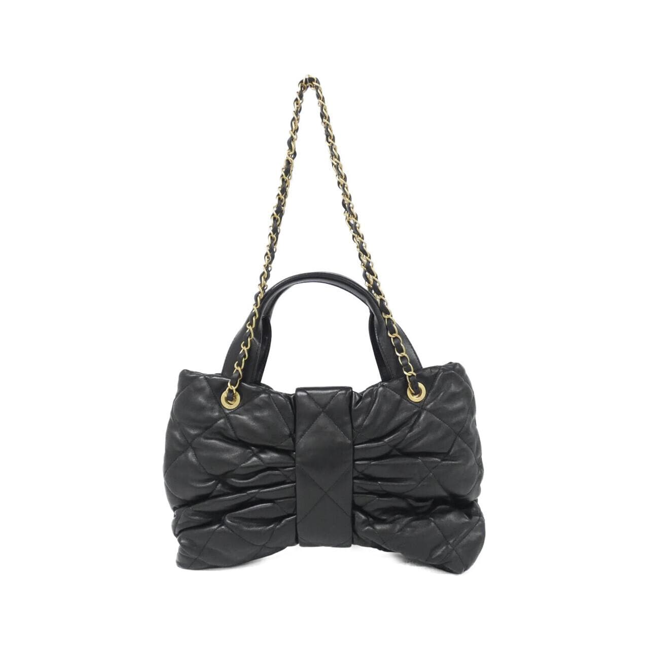 CHANEL AS5851 Handbag Lambskin 黑色 羊皮 中古品A - 縮圖 2