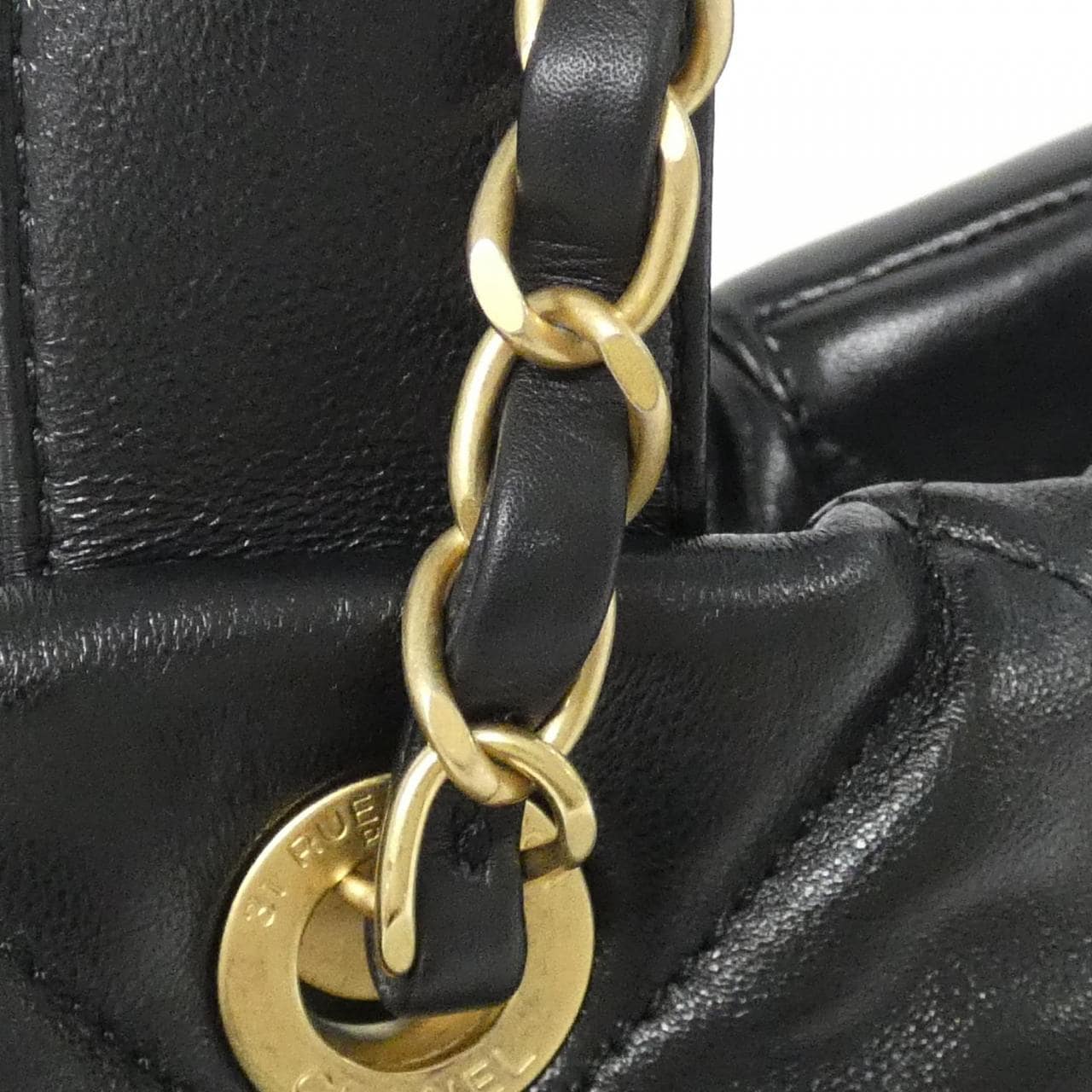 CHANEL AS5851 Handbag Lambskin 黑色 羊皮 中古品A - 縮圖 5