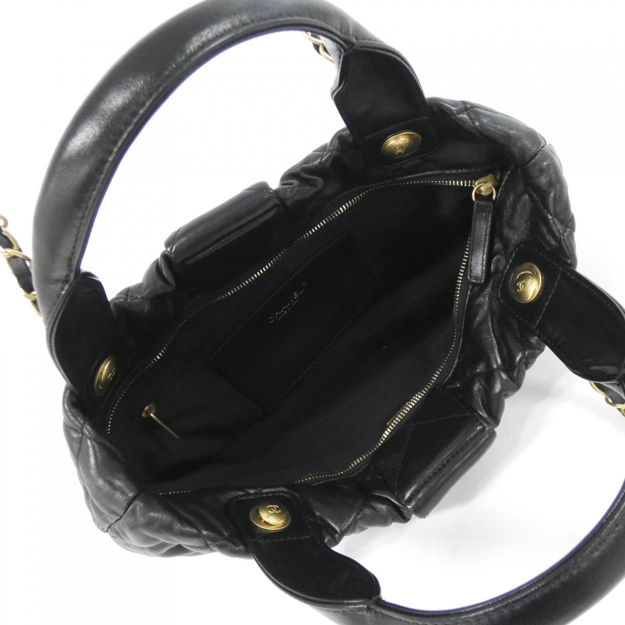 CHANEL AS5851 Handbag Lambskin 黑色 羊皮 中古品A - 縮圖 6