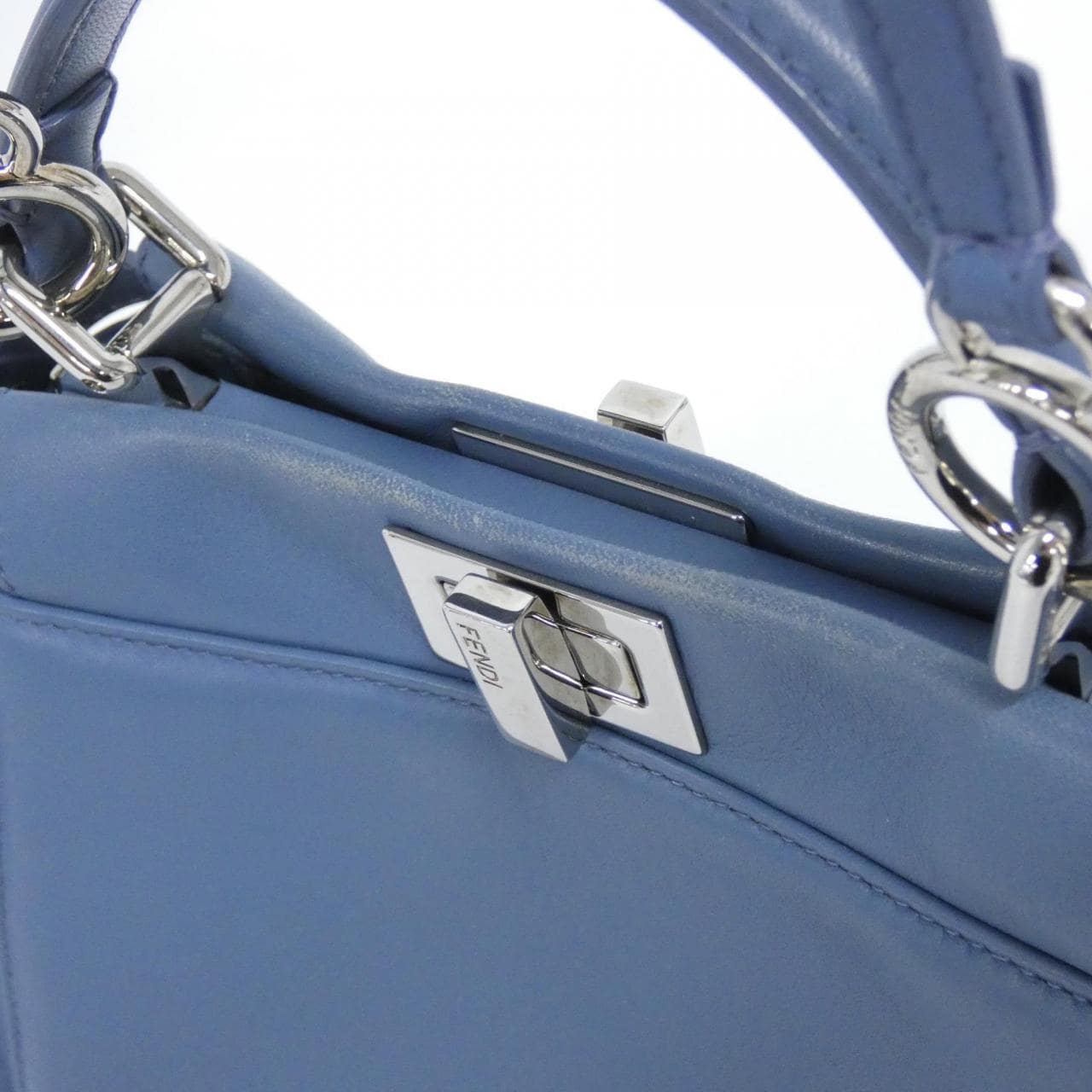 FENDI Peekaboo 8BN244 I8P Bag Leather 黑色 皮革 中古品A - 縮圖 4